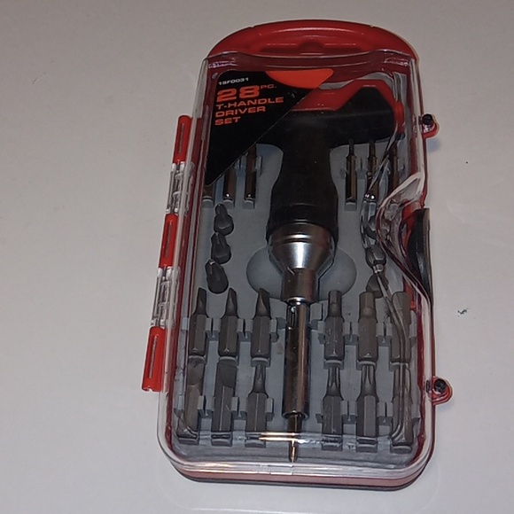 Screwdriver Ratcheting Mechanics Tool Set Brand New 28 Bit T-Handle Drive Set - Picture 5 of 5